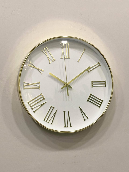 Wall Clock White Golden MK1071a
